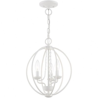 Mini Arabella White Crystal 3-Light Orb Chandelier