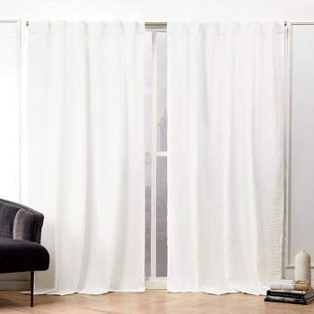 Set of 2 Nicole Miller Textured Matelasse Hidden Tab Top Curtain Panels - Nicole Miller