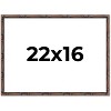 PosterPalooza | 22x16 Thin Bamboo Picture Frame, UV Acrylic, 2 Finishes - Gold and Brown - 2 of 4