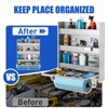 5052 Aluminum Storage Cabinet, 3-Tier Wall-Mounted Tool Cabinet with Flip-Out Work Table & Paper Towel Rack Organizer - 3 of 4
