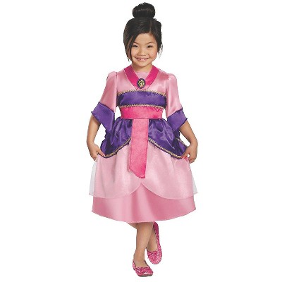 Disguise Girls' Mulan Sparkle Classic Costume - Size 4-6x - Multicolored