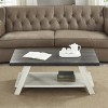 Dexmalle Athens  style Contemporary Replicated Wood Shelf Coffee Table in Charcoal Finish - 4 of 4
