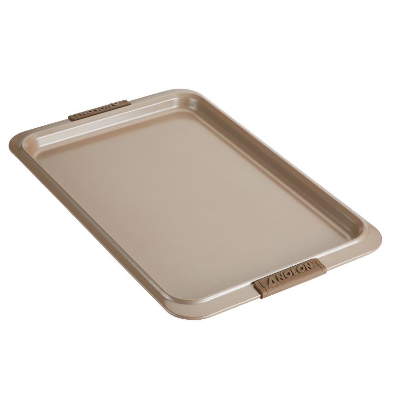 Anolon Advanced Bronze Bakeware 11&#34; x 17&#34; Nonstick Cookie Sheet with Silicone Grips, 1 of 10