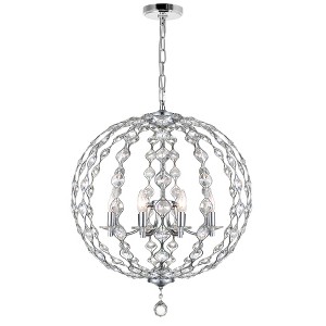 CWI Lighting Esia 8 Light Chandelier With Chrome Finish - 1 of 4