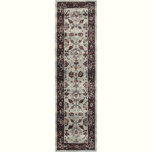 Oriental Weavers Andorra 6842D Stone/ Red Indoor Area Rug - 2'6" x 12' - 1 of 1