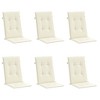 vidaXL Highback Chair Cushion Set of 6 Anthracite Fabric (100% polyester) - 3 of 4