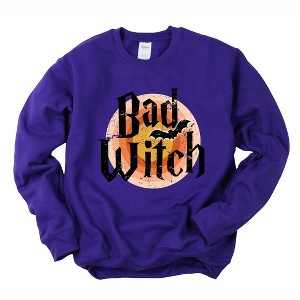 Simply Sage Market Women's Graphic Sweatshirt Bad Witch - 1 of 4