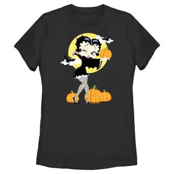 Women's Betty Boop Halloween Pumpkins T-Shirt