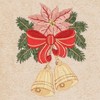 Linum Home Textiles Christmas Bells - Embroidered Luxury 100% Turkish Cotton Hand Towels (Set of 2) - 3 of 3
