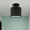 Livex Lighting Bainbridge 1 - Light Semi-Flush Mount in  Black - 4 of 4