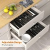 LunaLulinlk Silverware Drawer Organizer Expandable Utensil Tray Adjustable Flatware, Plastic, Black - 4 of 4
