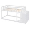PAGED Simple Wooden Bunk Bed Loft Bed, Full over Full Bed Frame with 4 Drawers, 3 Shelves, Ladder and Guardrail for Kids, Teens - 4 of 4