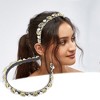 Unique Bargains Women's Bling Faux Pearl Sparkle Rhinestone Padded Headband 0.59 Inch Wide 1 Pc - 2 of 4