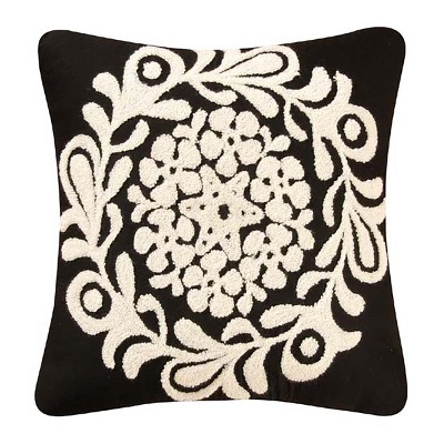 C&F Home 18" x 18" Borrego Black Tufted Pillow