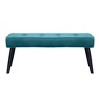 WestinTrends Velvet Tufted Bedroom Bench for Living Room & Entryway - 3 of 4