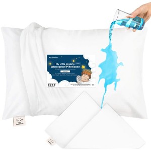 KeaBabies 13X18 Toddler Pillowcase, Soft Waterproof Toddler Pillow Protector Cover for Kids, Boys, Girls, Travel (Soft White) - 1 of 4