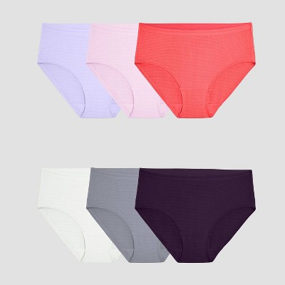 Fruit of the Loom Women's 6pk Breathable Micro-Mesh Hi-Cut Underwear -  Colors May Vary 6