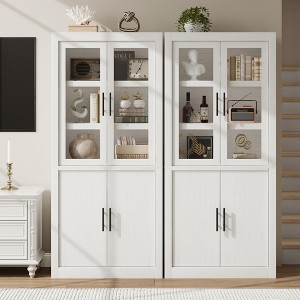 COZONY Tall Kitchen Pantry Cabinet, Farmhouse Wood Storage Cabinet with 4 Doors & Adjustable Shelves, 70" Large Organizer - 1 of 4