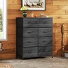 Tall 8-Drawer Fabric Dresser, Storage Tower with Fabric Bins, Double Chest of Drawers Organizer, - 2 of 4