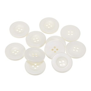 Unique Bargains Resin Snap Fastener Round Flat 4-Hole Sewing Buttons 10 Pcs - 1 of 4