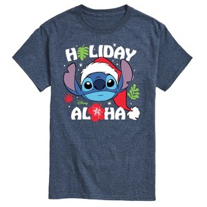 Men's - Lilo and Stitch - Holiday Aloha Short Sleeve Graphic T-Shirt - 1 of 4