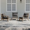 WestinTrends Avalon Outdoor Patio HDPE Loveseat Sofa with Patio Cushions - 2 of 4