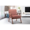 MAYEERTY Mid-Century Modern Chair Solid Wood Frame Accent Chair Extra-Thick Backrest Wingback Lounge Indoor Living Room Bedroom Reading Room - 2 of 4