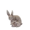Melrose Stone Rabbit with Bunny Figurine (Set of 2) - 3 of 4