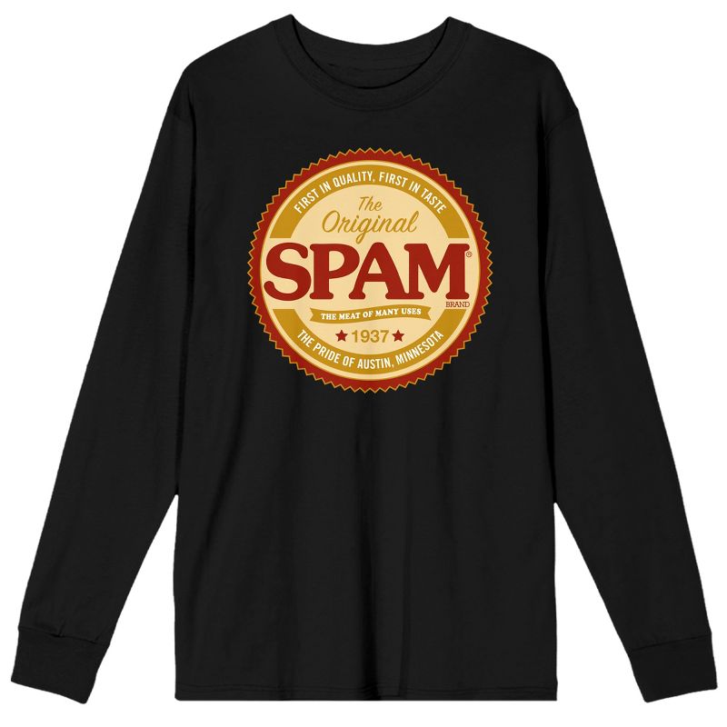 The Original SPAM Brand 1937 Logo Men's Black Long Sleeve T-shirt, 1 of 2