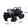 12V Kids Ride-On Electric Jeep Car, 6-Wheel 4 Motors Ride-On UTV W/Remote, LED, Music & Bluetooth, USB, MP3 & Microphone Ports, Slow Start - 4 of 4