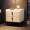 Whisen Nightstand with 2 Drawers, Marble-Pattern Tabletop, Thoughtful and Practical Design - 3 of 4