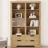 72" Tall Bookcase with 4 Drawers, Farmhouse Freestanding Storage Bookshelf for Bedroom, Living Room, Home Office - 4 of 4