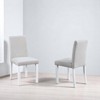 Dining Chairs Set of 4, Solid Wood Frame Upholstered Side Chairs with Linen Fabric, High Back, for Dining Room, Kitchen, Café - 2 of 4