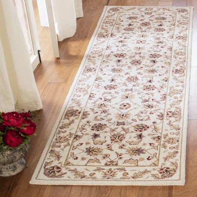 Ivory Hand-Knotted Wool Area Rug 2'6" x 4'
