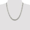 Black Bow Jewelry Mens 7.5mm Sterling Silver Square Solid Byzantine Chain Necklace - 2 of 4