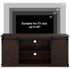 CENGHU TV Stand for Television up to 65" , Modern Mid Century Entertainment Center with Sliding Barn Door, Storage Cabinet Table Living Room, Espresso - 4 of 4