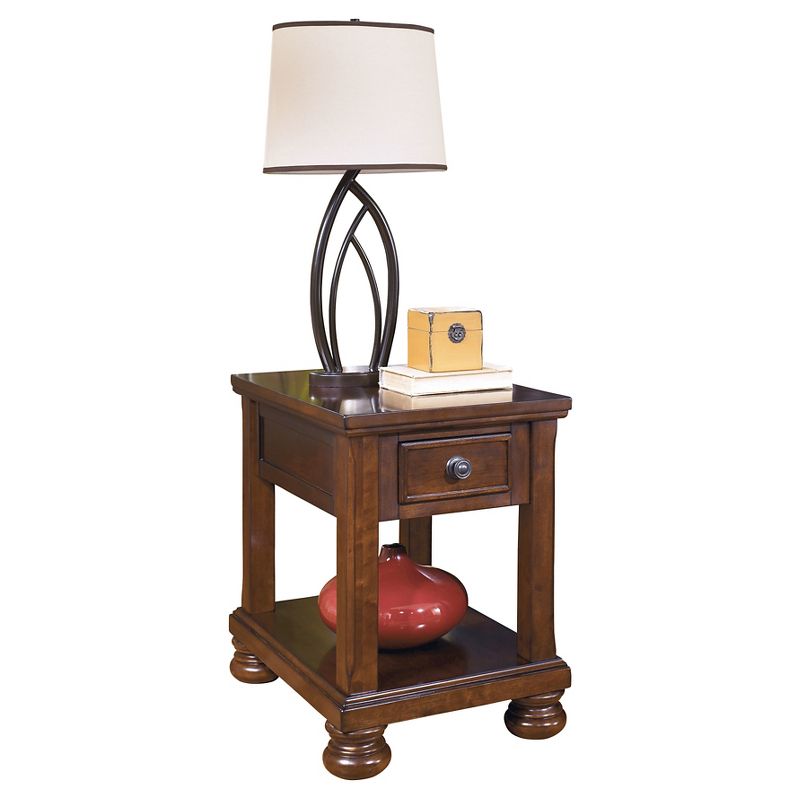 Porter Chairside End Table Rustic Brown - Signature Design by Ashley, 2 of 13