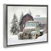 Stupell Industries Winter Rural Vintage Truck & Barn Floating Frame Canvas Art, Gray, 31" x 25" - 2 of 4