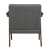 NicBex 1pc Accent Chair with Solid Rubberwood Frame Lounge Chair Reading Chair Comfy Chair Home Furniture for Living Room, Dark Gray - 2 of 4