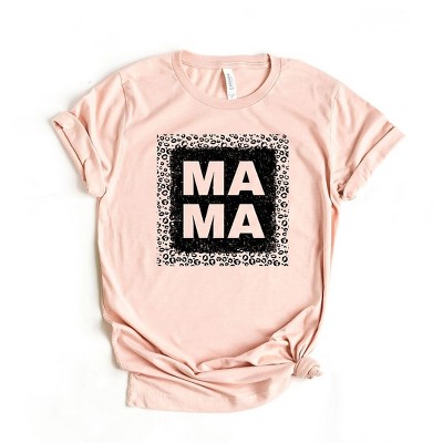 Simply Sage Market Women's Leopard Mama Square Short Sleeve Graphic Tee