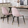 Roundhill Furniture Lassan Contemporary Fabric Dining Chairs, Pink, Set of 4 - 3 of 4