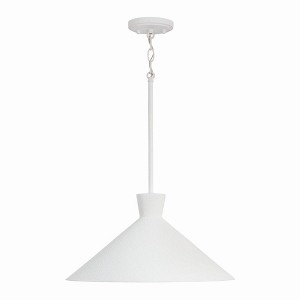 Capital Lighting Paloma 1 - Light Pendant in  Textured White - 1 of 4