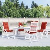 vidaXL Highback Chair Cushions 4 pcs Melange Red 47.2"x19.7"x2.8" Fabric - 4 of 4