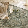 MontVoo Soft Medallion Washable Rug Green - 4 of 4