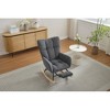 CAVINAS Modern Nursery Rocking Chair Accent Armchair with Adjustable Footrest,Luxury Teddy Glider Chair for Nursery,Bedroom&Living Room - 2 of 4