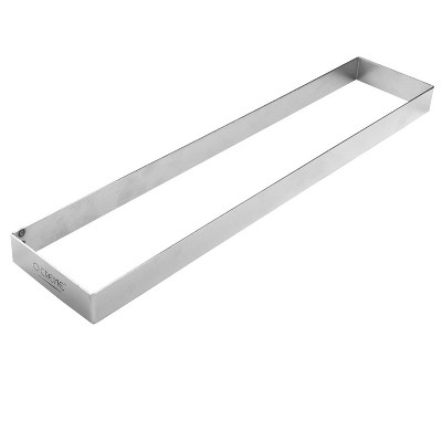 O'Creme Biscotti Ring Sturdy Stainless Steel Rectangular Cake Pastry Ring Frame 16 Inch x 3.25 Inch x 1 Inch High