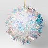 9ct 4" Christmas Iridescent Pom Pom Ball Ornament Set White - Wondershop™ - 3 of 3