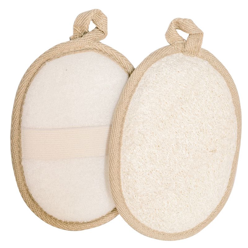 Beauty by Earth Exfoliating Loofah Sponge Body Scrubber Pack of 2 Natural Loofah Sponges, 3 of 8