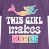 Girls' - Instant Message - This Girl Makes Waves Mermaid Fitted Short Sleeve Graphic T-Shirt - 2 of 4