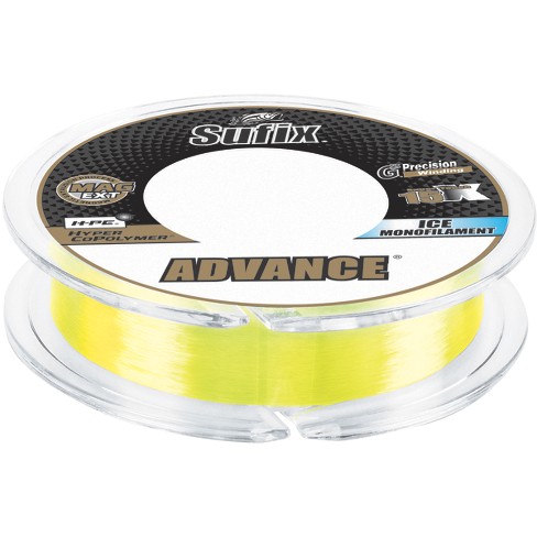 Sufix 100 Yard Advance Ice Monofilament Fishing Line - 8 lb. Test - Neon  Lime